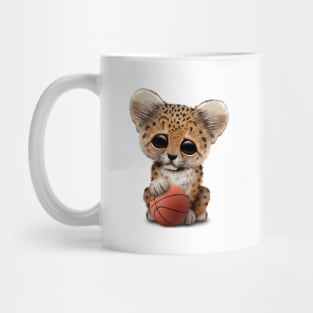 Leopard Cub Playing With Basketball Mug